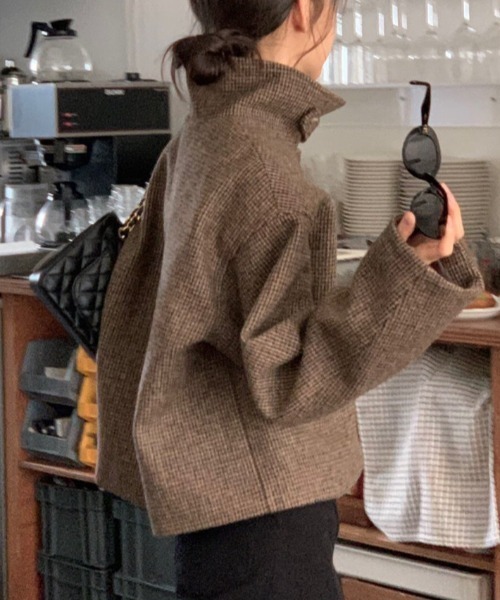 N.s（エヌドットエス）の「ハイネックベルトショートコート（ブルゾン