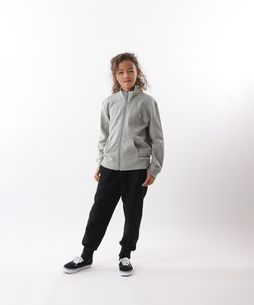 Champion(チャンピオン)の「【Champion/チャンピオン】キッズ ベーシック ジップスウェットシャツ(スウェット・キッズ・ダークグリーン/ブラック/ネイビー/バーガンディー/オートミール/グレー・140/100/130/120/160/110/150)」の3枚目の写真