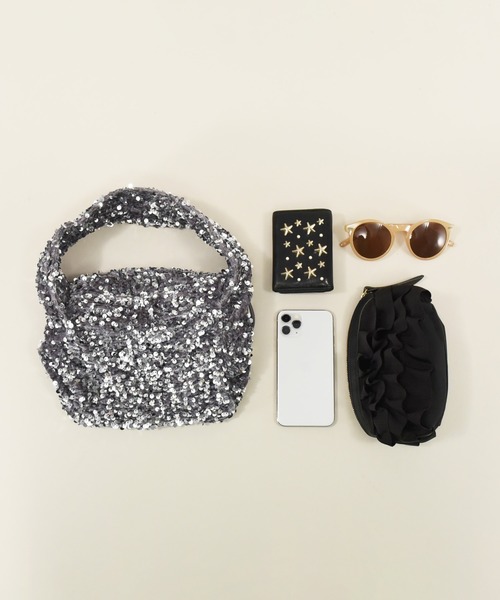 styiro（スタイロ）の「スパンコールシャーリングワンハンドルバッグ（ハンドバッグ・レディース・ブラック/シルバー・FREE）」の10枚目の写真