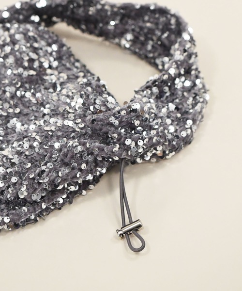 styiro（スタイロ）の「スパンコールシャーリングワンハンドルバッグ（ハンドバッグ・レディース・ブラック/シルバー・FREE）」の7枚目の写真