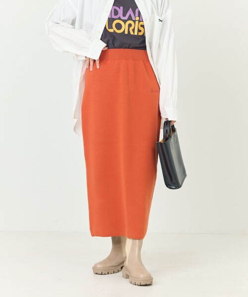 FREAK'S STORE（フリークスストア）の「限定展開　DISCUS ATHLETIC/ディスカス アスレチック　ダブル ジャガード ナロースカート（スカート・レディース・グリーン/オレンジ/ブラック・LARGE/MEDIUM）」の6枚目の写真