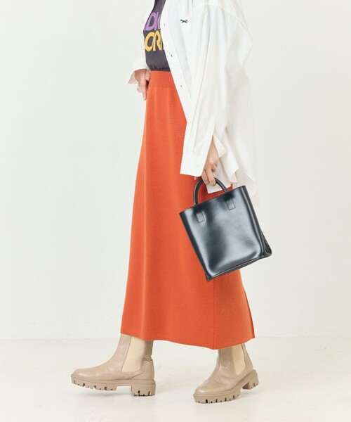 FREAK'S STORE（フリークスストア）の「限定展開　DISCUS ATHLETIC/ディスカス アスレチック　ダブル ジャガード ナロースカート（スカート・レディース・グリーン/オレンジ/ブラック・LARGE/MEDIUM）」の7枚目の写真