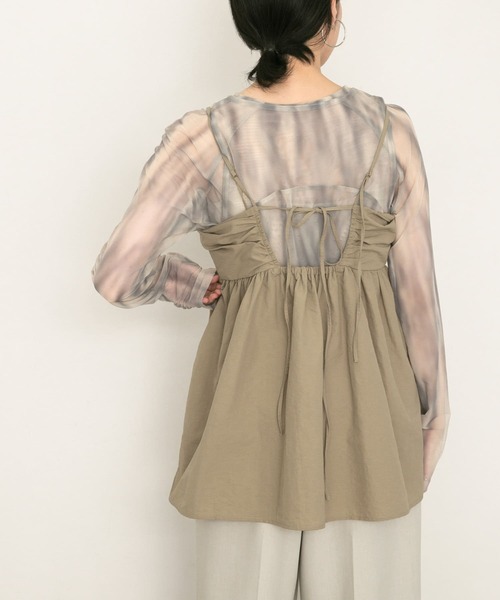 KBF（ケイビーエフ）の「BACKリボンビスチェ（ベスト・レディース・ライトカーキ/ライトベージュ/ブラック・ONE）」の7枚目の写真