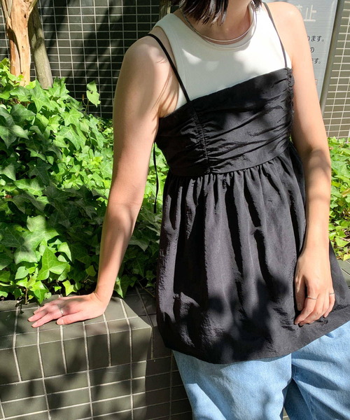 KBF（ケイビーエフ）の「BACKリボンビスチェ（ベスト・レディース・ライトカーキ/ライトベージュ/ブラック・ONE）」の11枚目の写真