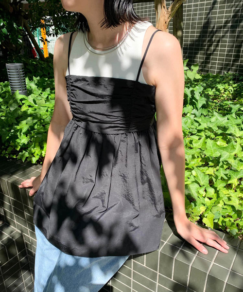 KBF（ケイビーエフ）の「BACKリボンビスチェ（ベスト・レディース・ライトカーキ/ライトベージュ/ブラック・ONE）」の12枚目の写真