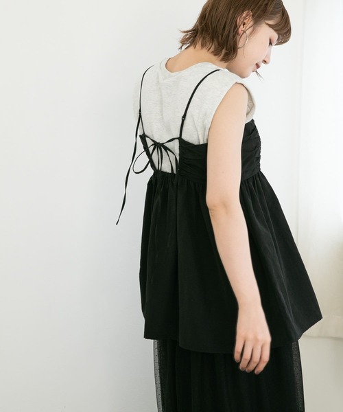 KBF（ケイビーエフ）の「BACKリボンビスチェ（ベスト・レディース・ライトカーキ/ライトベージュ/ブラック・ONE）」の21枚目の写真