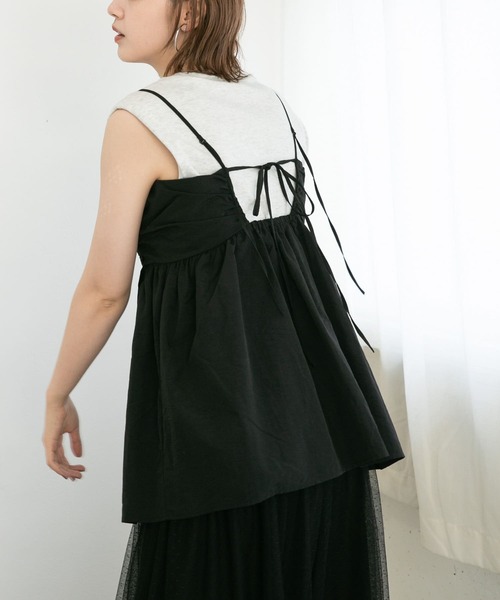 KBF（ケイビーエフ）の「BACKリボンビスチェ（ベスト・レディース・ライトカーキ/ライトベージュ/ブラック・ONE）」の22枚目の写真