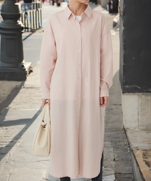 BLANC FICELLE(ブランフィセル)の「シャツワンピース(シャツワンピース・レディース・ネイビー/ブラック/ベージュ・M/XL/XXL/L)」の1枚目の写真