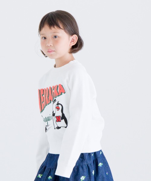 LOWRYS FARM(ローリーズファーム)の「カジュアルウラケロングスリーブ 966373(スウェット・キッズ・チャコールグレー/グリーン/ダークグレー/グレー系その他/ブルー/グレー/アイボリー/ホワイト・140cm/110cm/120cm/150cm/130cm)」の2枚目の写真