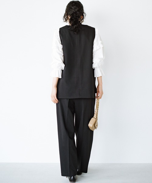 haco!（ハコ）の「洗濯機OK！きっちりと普段づかいの両立可能！コーデ上手に見えるジレ〈日々グッジョ部’s idea〉（その他アウター・レディース・ブラック/ネイビー・X-LARGE/MEDIUM/LARGE/SMALL）」の19枚目の写真