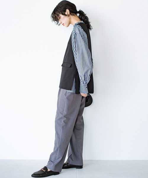 haco!（ハコ）の「洗濯機OK！きっちりと普段づかいの両立可能！コーデ上手に見えるジレ〈日々グッジョ部’s idea〉（その他アウター・レディース・ブラック/ネイビー・X-LARGE/MEDIUM/LARGE/SMALL）」の12枚目の写真