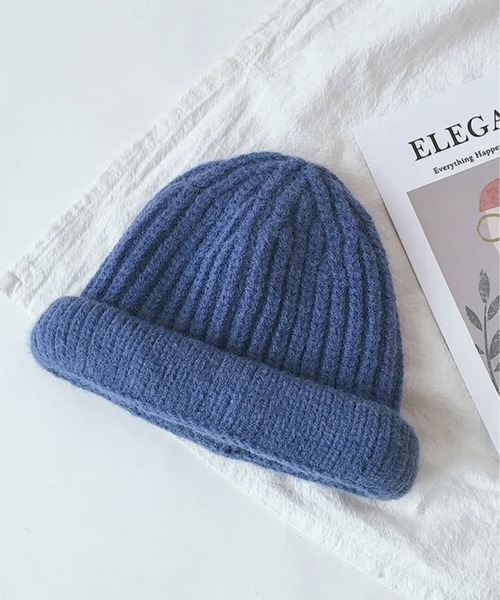 Bambin（ボンバン）の「【 Bambin / ボンバン 】 カラー シンプル ニット帽（ニットキャップ/ビーニー・キッズ・ミント/イエロー/ブルー/オレンジ/ホワイト/ブラック/パープル/ピンク/グリーン・FREE）」の5枚目の写真