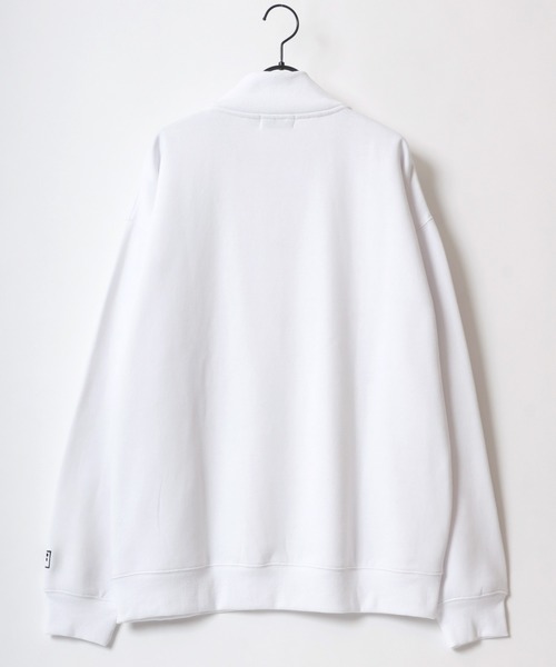 FILA(フィラ)の「FILA/フィラ 別注 オーバーサイズ 裏起毛 ロゴ ワンポイント刺繍 ハーフジップ スウェット トレーナー/長袖 トップス プルオーバー/レディース メンズ(スウェット・レディース・ネイビー/オートミール/ブルー系その他/ブラック/ブラック系その他/ホワイト・M/L/LL)」の13枚目の写真