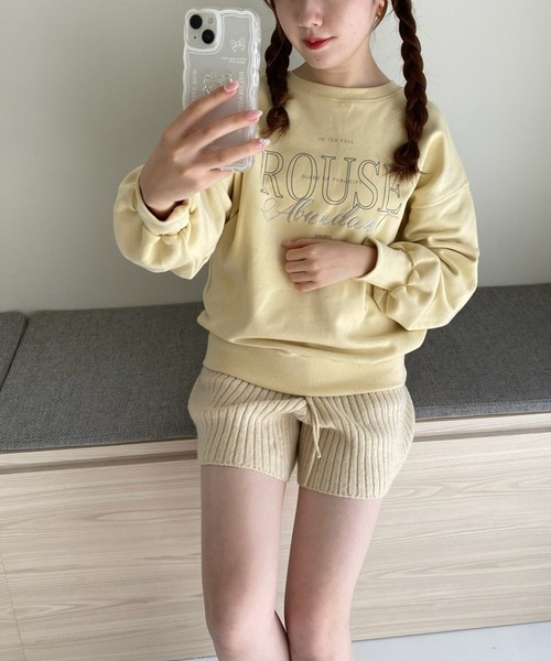 one after another NICE CLAUP（ワンアフターアナザーナイスクラップ）の「オーバーサイズアソートスウェット（スウェット・レディース・アイボリー/オートミール/イエロー/ネイビー・FREE）」の7枚目の写真