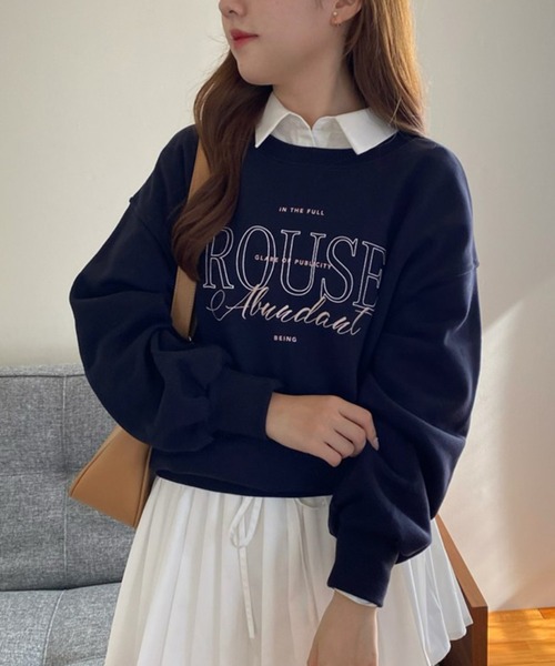 one after another NICE CLAUP（ワンアフターアナザーナイスクラップ）の「オーバーサイズアソートスウェット（スウェット・レディース・アイボリー/オートミール/イエロー/ネイビー・FREE）」の18枚目の写真