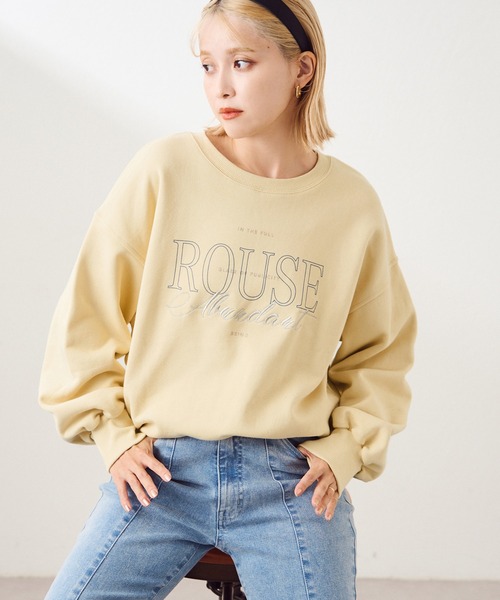 one after another NICE CLAUP（ワンアフターアナザーナイスクラップ）の「オーバーサイズアソートスウェット（スウェット・レディース・アイボリー/オートミール/イエロー/ネイビー・FREE）」の19枚目の写真