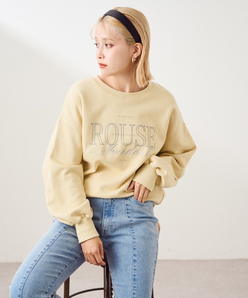 one after another NICE CLAUP（ワンアフターアナザーナイスクラップ）の「オーバーサイズアソートスウェット（スウェット・レディース・アイボリー/オートミール/イエロー/ネイビー・FREE）」の20枚目の写真