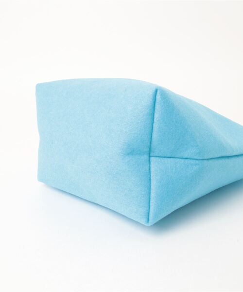 hint hint（ヒントヒント）の「【hint hint】フェルトBAG S（ハンドバッグ・レディース・ネイビー/オレンジ/サックスブルー・SMALL）」の5枚目の写真