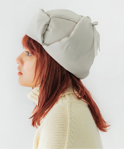 CONTROL FREAK（コントロールフリーク）の「CONTROL FREAK(コントロールフリーク)ダウン風フライトキャップ（キャップ・レディース・ブラック/ベージュ/グレー・FREE）」の9枚目の写真