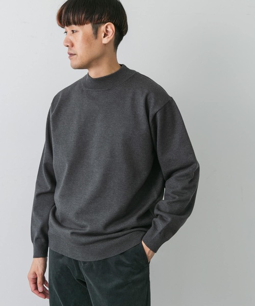 セール】『XLサイズあり』ハイゲージモックネックニット（ニット