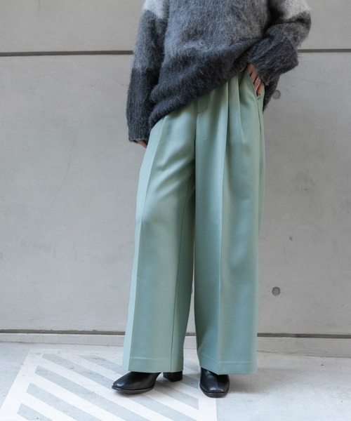 セール】『TALLサイズ/WEB限定』ウールライクダブルタックワイド