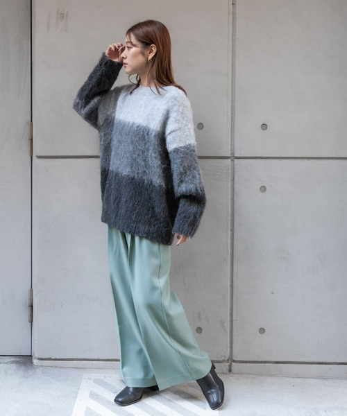 セール】『TALLサイズ/WEB限定』ウールライクダブルタックワイドパンツ