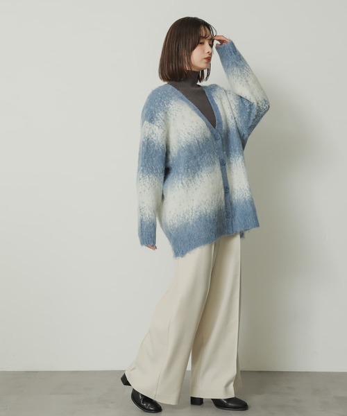 SENSE OF PLACE by URBAN RESEARCH（センスオブプレイスバイアーバンリサーチ）の「『TALLサイズ/WEB限定』ウールライクダブルタックワイドパンツ（その他パンツ・レディース・チャコールグレー/オレンジ/アイボリー/グレー系その他/ライトブルー・X-SMALL/TALL/SMALL/LARGE/MEDIUM）」の21枚目の写真