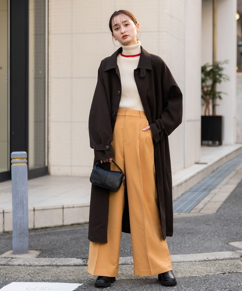 セール】『TALLサイズ/WEB限定』ウールライクダブルタックワイドパンツ