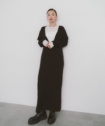 HANNE | ディーブVネック2WAYニットワンピース(ワンピース)