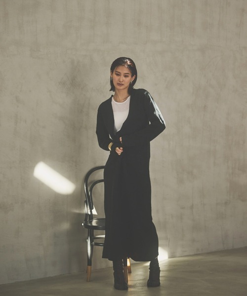 HANNE（アン）の「ディーブVネック2WAYニットワンピース（ワンピース・レディース・グレー/ブラック/ブラウン・FREE）」の15枚目の写真