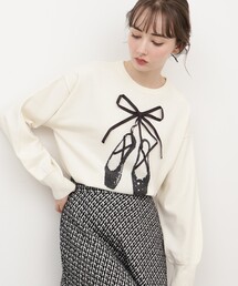 ◆【存在感◎、冬ニット】トゥシューズインターシャニット