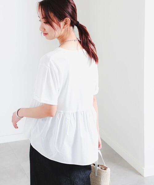 B:MING by BEAMS（ビーミングバイビームス）の「B:MING by BEAMS / スムース サイド切替 プルオーバー（Tシャツ/カットソー・レディース・ブラック/オフホワイト/ブルー/オレンジ・ONE SIZE）」の19枚目の写真