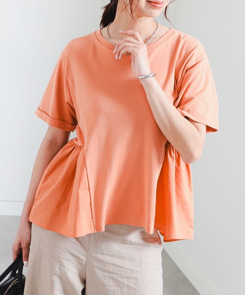 B:MING by BEAMS（ビーミングバイビームス）の「B:MING by BEAMS / スムース サイド切替 プルオーバー（Tシャツ/カットソー・レディース・ブラック/オフホワイト/ブルー/オレンジ・ONE SIZE）」の8枚目の写真