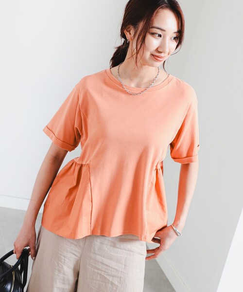 B:MING by BEAMS（ビーミングバイビームス）の「B:MING by BEAMS / スムース サイド切替 プルオーバー（Tシャツ/カットソー・レディース・ブラック/オフホワイト/ブルー/オレンジ・ONE SIZE）」の20枚目の写真