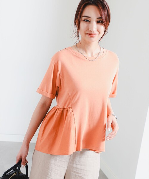 B:MING by BEAMS（ビーミングバイビームス）の「B:MING by BEAMS / スムース サイド切替 プルオーバー（Tシャツ/カットソー・レディース・ブラック/オフホワイト/ブルー/オレンジ・ONE SIZE）」の16枚目の写真