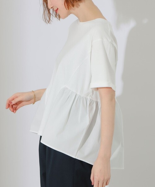 B:MING by BEAMS（ビーミングバイビームス）の「B:MING by BEAMS / スムース サイド切替 プルオーバー（Tシャツ/カットソー・レディース・ブラック/オフホワイト/ブルー/オレンジ・ONE SIZE）」の13枚目の写真