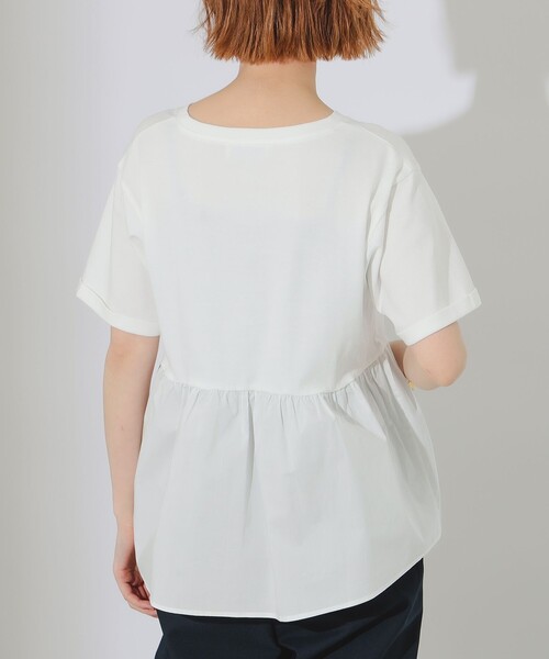 B:MING by BEAMS（ビーミングバイビームス）の「B:MING by BEAMS / スムース サイド切替 プルオーバー（Tシャツ/カットソー・レディース・ブラック/オフホワイト/ブルー/オレンジ・ONE SIZE）」の5枚目の写真