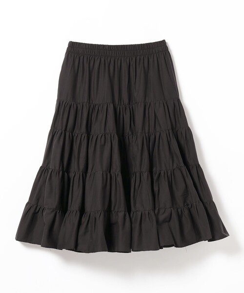 Demi-Luxe BEAMS（デミルクス ビームス）の「Devotion TWINS / ティアード ロングスカート（スカート・レディース・ブラック・SMALL）」の8枚目の写真