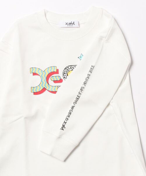 X-girl Stages（エックスガールステージス）の「エイティーズロゴ長袖Ｔシャツ（Tシャツ/カットソー・キッズ・ホワイト/ブラック/ネイビー・140cm/90cm/80ｃｍ/110cm/120cm/130cm/100cm）」の14枚目の写真
