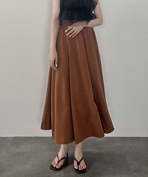 セール】ウエストタックフレアスカート / ハイウエスト ロング