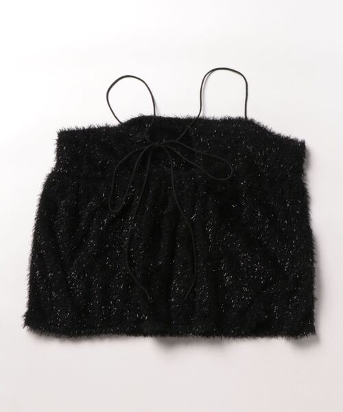 flower（フラワー）の「スパークルフェザービスチェ（キャミソール・レディース・ブラック/グレー・FREE）」の3枚目の写真