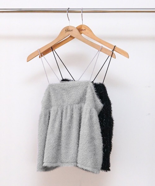 flower（フラワー）の「スパークルフェザービスチェ（キャミソール・レディース・ブラック/グレー・FREE）」の18枚目の写真