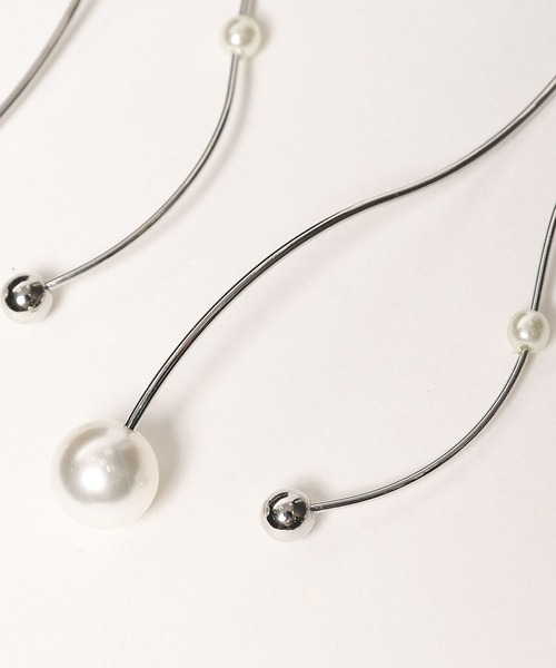 Andemiu（アンデミュウ）の「パールメタルイヤリング 991101（イヤリング・レディース・シルバー/ゴールド・FREE）」の9枚目の写真