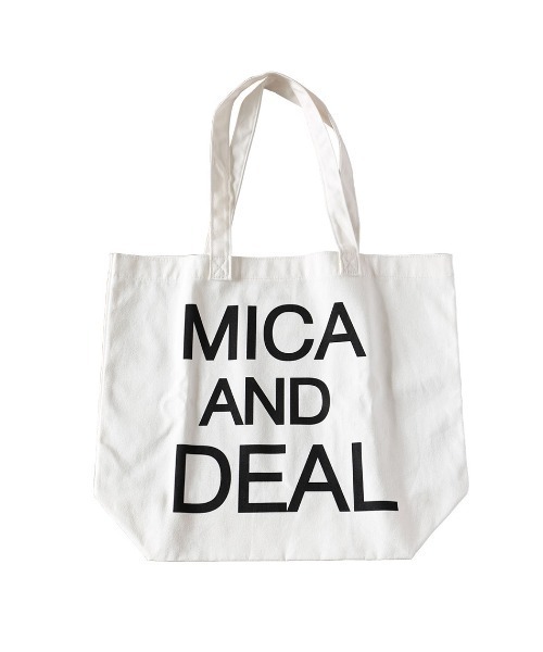 MICA&DEAL（マイカ＆ディール）の「MICA&DEALロゴコットンバッグ（トートバッグ・レディース・オフホワイト/ブラウン/キャメル/ブラック・FREE）」の9枚目の写真