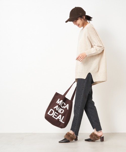 MICA&DEALロゴコットントートバッグ MICA&DEAL トートバッグ MICA＆DEALロゴコットンバッグ
