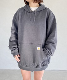 【Carhartt/カーハート】Loose Fit Midweight Hoodie Sweatshirt 裏起毛 ワンポイント パーカー/ユニセックス