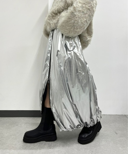 Six M（シックスエム）の「【Six M/シックスエム】リバーシブルスカート（スカート・レディース・シルバー・FREE）」の2枚目の写真