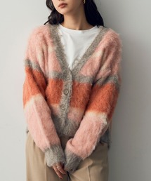 YECCA VECCA | シャギー配色カーディガン(カーディガン/ボレロ)