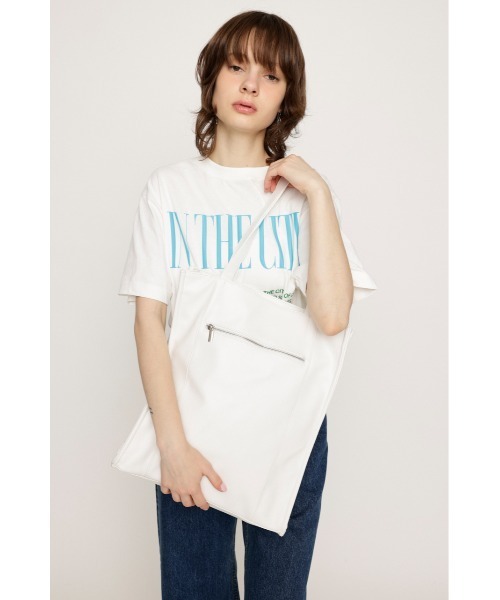 SLY（スライ）の「OUTER POCKET A4 BAG アウター ポケット エーヨン バッグ（トートバッグ・レディース・オフホワイト/ブラック・FREE）」の15枚目の写真