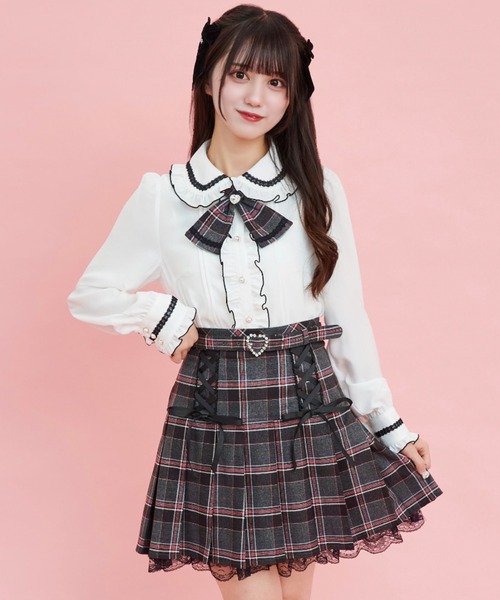 piu1uguale3GOLF/レディース用イージースカート/グレー2 piu1uguale3GOLF/レディース用イージースカート/グレー2